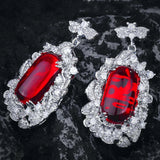 Bright Ruby Earrings for Women, Holiday Gift