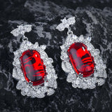 Bright Ruby Earrings for Women, Holiday Gift