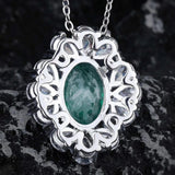 Cotton Emerald Necklace Zircon Jewelry