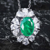 Cotton Emerald Necklace Zircon Jewelry