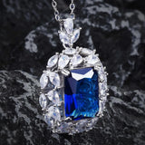 Women Necklace Emerald Zircon Jewelry Holiday Gift