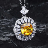 Zircon Flower Necklace for Women - Stunning Gem Jewelry for Girls