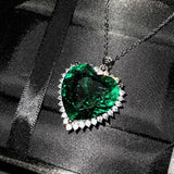 Heart Ocean Gem Necklace 20mm Female Collar Chain Holiday Gift