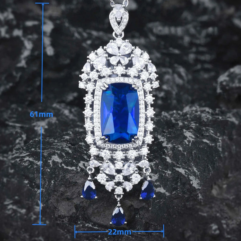 Women's Natural Sapphire Collar Chain Jewelry