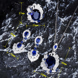 Natural Tanzanite Necklace Female Zircon Jewelry Girl's Holiday Gift