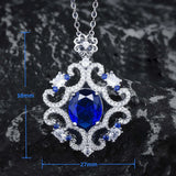 Women Tanzanite Sapphire Necklace Collar Chain Jewelry Gift