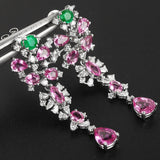 Papalacha Flower Cluster Earrings - Bright Zircon Jewelry
