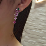 Papalacha Flower Cluster Earrings - Bright Zircon Jewelry