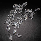 Petals Horse Eye Earrings Bright Zircon Jewelry Girl's Holiday Gift