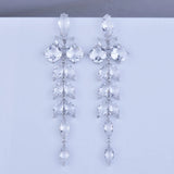 Petals Horse Eye Earrings Bright Zircon Jewelry Girl's Holiday Gift