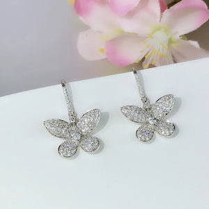 Butterfly Hoop Earrings Zircon Female Jewelry Gift