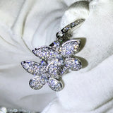 Butterfly Hoop Earrings Zircon Female Jewelry Gift