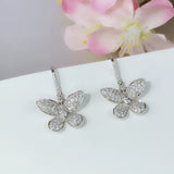 Butterfly Hoop Earrings Zircon Female Jewelry Gift