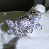 Butterfly Hoop Earrings Zircon Female Jewelry Gift