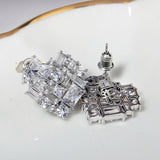 T Diamond Heart Earrings Female Jewelry Zircon Girl's Gift