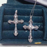 Zircon Cross Necklace for Women Hip Hop Jewelry