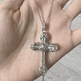Zircon Cross Necklace for Women Hip Hop Jewelry