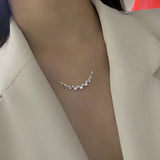 Diamond Smile Necklace Female Collar Chain Jewelry Zircon Girl Gift