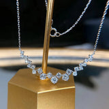 Diamond Smile Necklace Female Collar Chain Jewelry Zircon Girl Gift