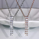 Double Diamond Necklace Female Collar Chain Jewelry Zircon Girl Gift