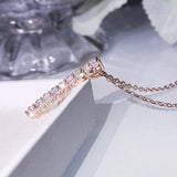 Double Diamond Necklace Female Collar Chain Jewelry Zircon Girl Gift