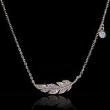 Feather Necklace Female Collar Chain Jewelry Zircon Girl Gift Party