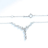 Geometric Flower Cluster Necklace Female Jewelry Zircon Girls Gift Party
