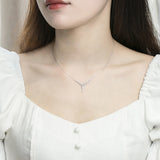 Geometric Flower Cluster Necklace Female Jewelry Zircon Girls Gift Party