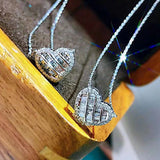 Heart Necklace Female Collar Chain Zircon Jewelry Gift Party