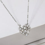 Heart Necklace Female Collar Chain Jewelry Zircon Girl Gift