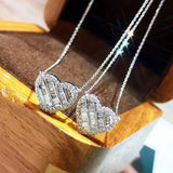 Heart Necklace Female Collar Chain Zircon Jewelry Gift Party