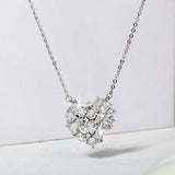 Heart Necklace Female Collar Chain Jewelry Zircon Girl Gift