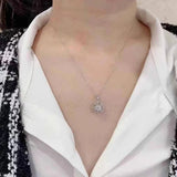 Hollow Rose Necklace Zircon Girl Gift Party
