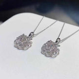 Hollow Rose Necklace Zircon Girl Gift Party