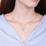 Hollow Snow Necklace Zircon Girl Gift Party Jewelry