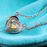 Heart Moissanite Necklace Brilliant Zircon Gift