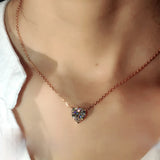 Heart Necklace Moissanite Zircon Jewelry for Women