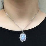 Opal Collar Chain Necklace with Zircon - Girl Gift