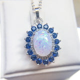 Opal Collar Chain Necklace with Zircon - Girl Gift