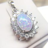 Opal Collar Chain Necklace with Zircon - Girl Gift