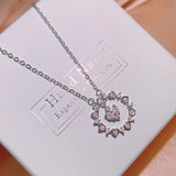 Heart Necklace Female Collar Chain Zircon Girl Gift