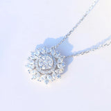Zircon Snow Flower Necklace for Women