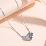 Heart Necklace Splice Collar Chain Zircon Gift