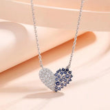Heart Necklace Splice Collar Chain Zircon Gift