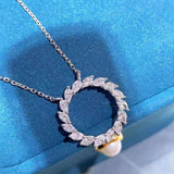 Sunflower Necklace Brilliant Zircon Girl Gift