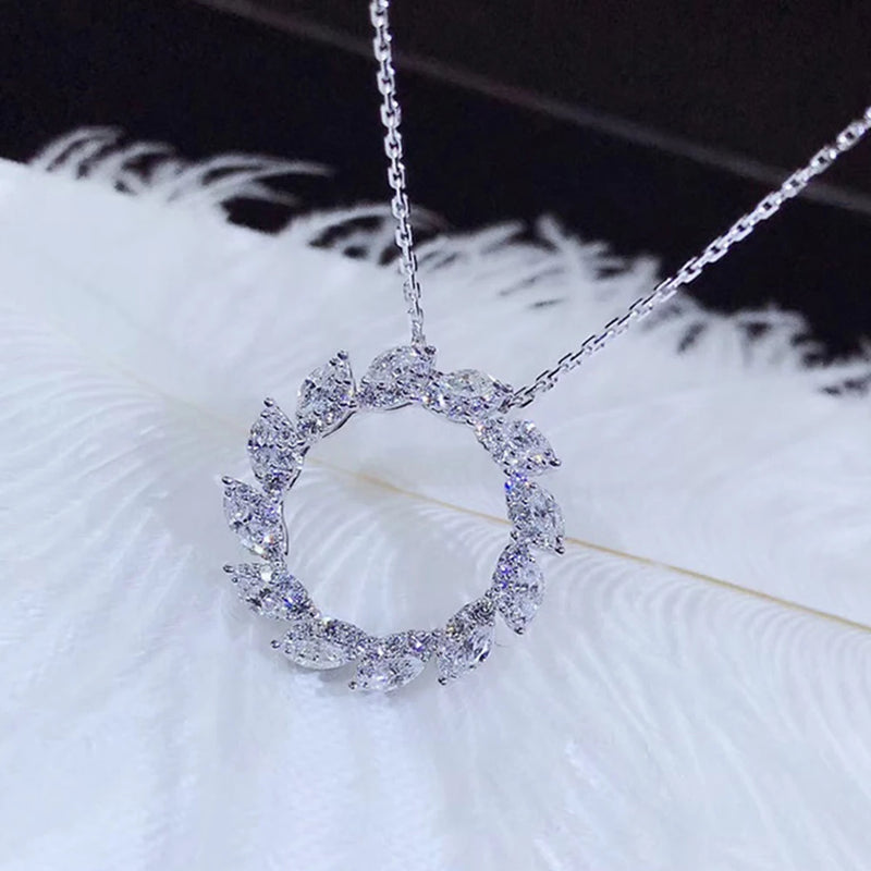 Sunflower Necklace Brilliant Zircon Girl Gift
