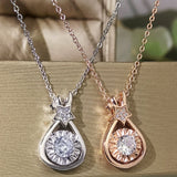 Water Drop Necklace Zircon Collar Chain Jewelry Girl Gift