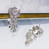 Flower Cluster Earrings Zircon Jewelry Girl's Gift Party