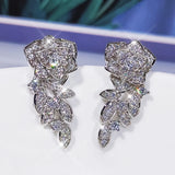Flower Cluster Earrings Zircon Jewelry Girl's Gift Party