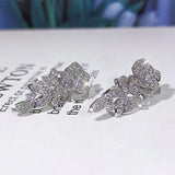 Flower Cluster Earrings Zircon Jewelry Girl's Gift Party